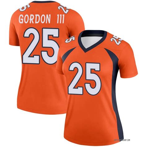 Womens Melvin Gordon Iii Denver Broncos Jersey Orange Legend