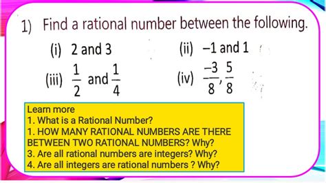 How To Find A Rational Number Between Two Rational Numbers Class 8