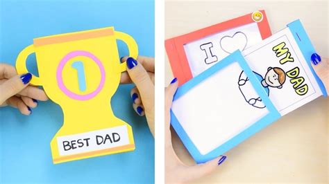 Fathers Day Cards 5 Fathers Day Crafts For Kids Youtube
