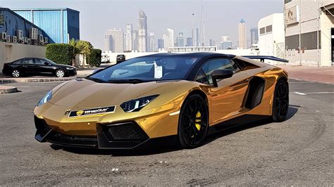 Lamborghini Aventador Gold Gloss Wrap Wrapstyle