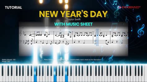 New Years Day Taylor Swift Piano Cover Tutorial With Music Sheet Youtube