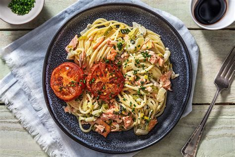 Recept Pasta Met Gerookte Zalm En Prei Roomsaus Kookpraatjes