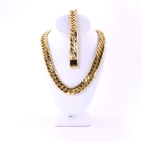 Solid 14k Yellow Gold Finish Thick Heavy Miami Cuban Tight Chain Jayz
