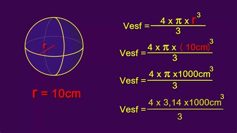 Cálculo Del Volumen De Una Esfera Paso A Paso Utilizando La Fórmula