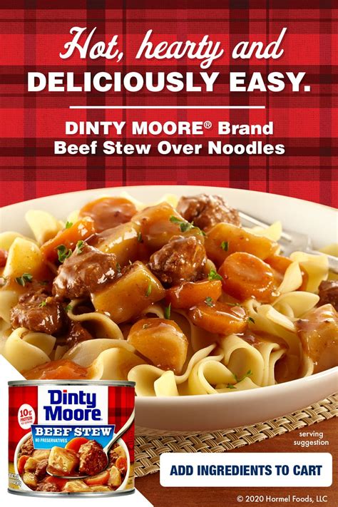 When i was eating it, i thought that it would be good with potatoes. DINTY MOORE® Beef Stew Over Noodles in 2020 | Hormel ...
