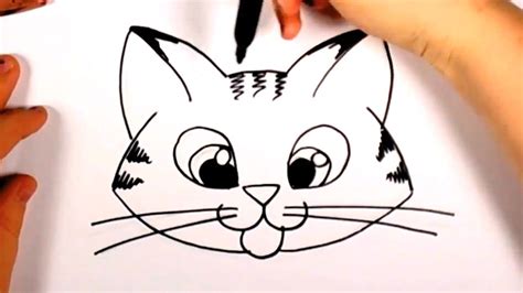 How To Draw A Cute Kitten Face Tabby Cat Face Drawing Cc Cat Face