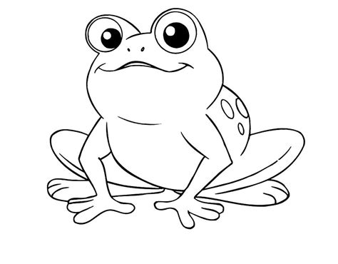 Frog Coloring Pages Printable Kids Worksheets
