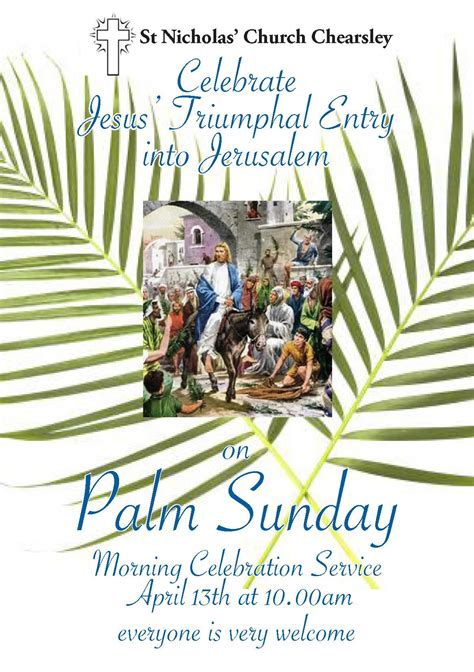St Nicholas Palm Sunday 13th April
