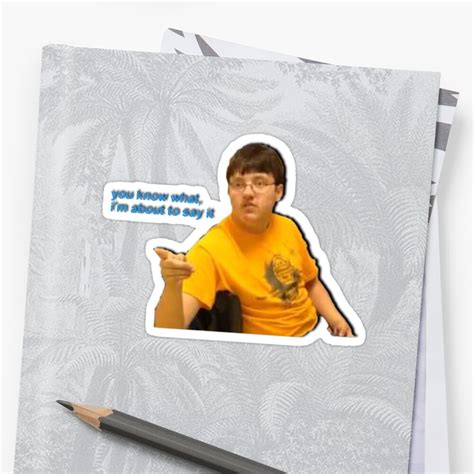 I Dont Care That You Broke Your Elbow Vine Sticker By Lukealtonb
