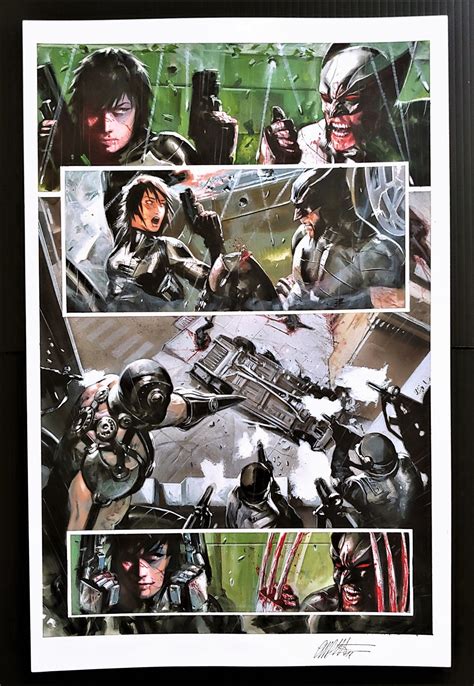 X Force Sex And Violence Graphic Novel Page Original Painted Art Featuring Wolverine And Domino