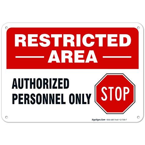 Authorized Personnel Only Sign Restricted Area Sign Do Not Enter Sign