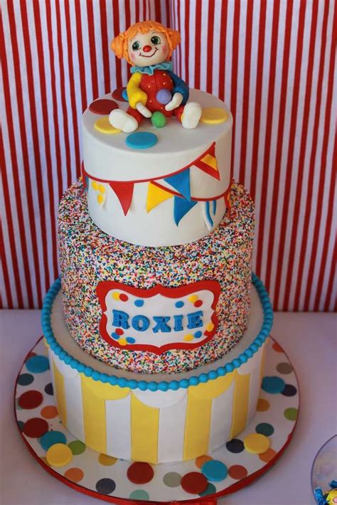 Circus Carnival Birthday Party Ideas Photo 3 Of 19 Carnival Birthday Cakes Circus