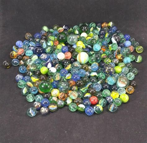 Vintage Glass Marbles 291 Count Mixed Lot Marbles Glass Marbles