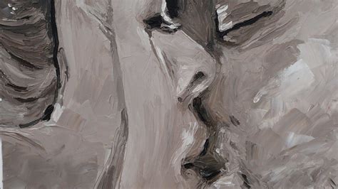 The Kiss 100 X 50 Cm Portrait Painting By Artist Peter