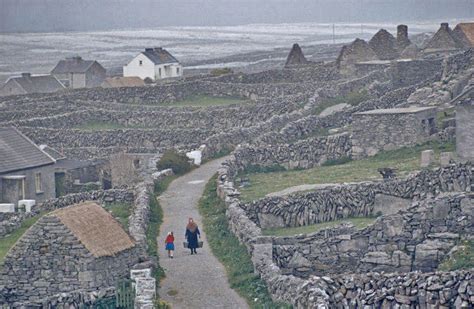 Aran Islands Off West Coast Of Ireland Stone Wall Ancient Ireland