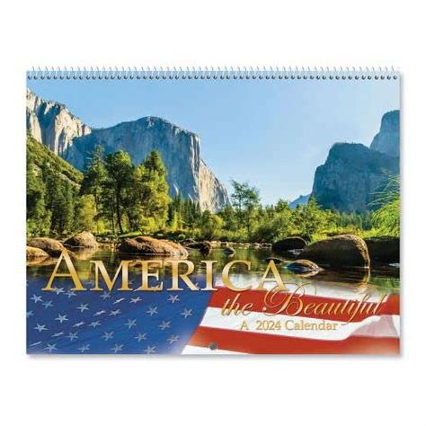 2024 America The Beautiful Wall Calendar 12 X 9 Closed Monthly