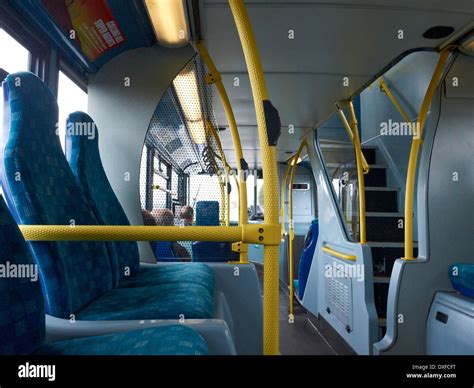 Interior Of A Double Decker Bus Uk Stock Photo Alamy