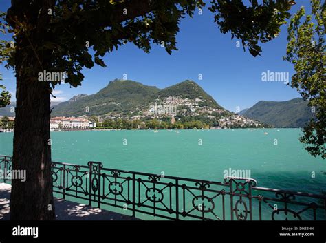 Schweiz, Ticino, Lugano und Lago di Lugano, Schweiz, Tessin, Lugano & Luganer See ...