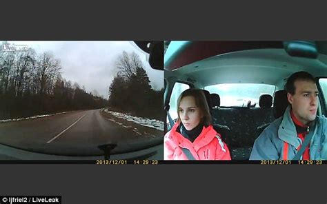 Make Way For Bullwinkle Dash Cam Video Captures The Shocking Moment A Russia Couple Smashes