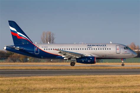 Sukhoi Ssj 100 Aeroflot Editorial Stock Photo Image Of Moscow 141496558