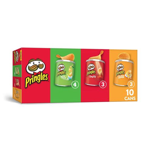 Pringles Potato Crisps Chips Flavored Variety Pack Grab N Go 137