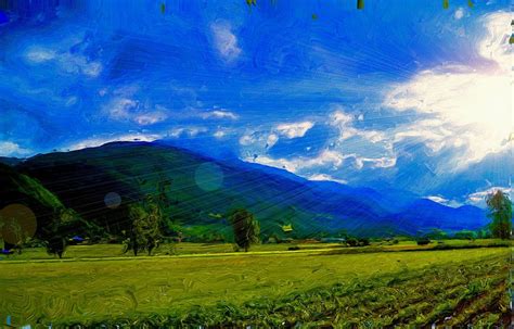 Wallpaper Painting Nature Landscape Hd Widescreen High Definition