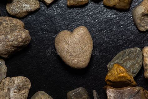 Heart Shaped Stone Close Up On Stock Image Image Of Decoration