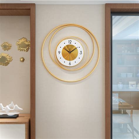 Minimalist Modern Round Design Metal Large Wall Clock Home Decor Homary