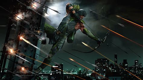 Green Arrow Bow Hd Superheroes 4k Wallpapers Images