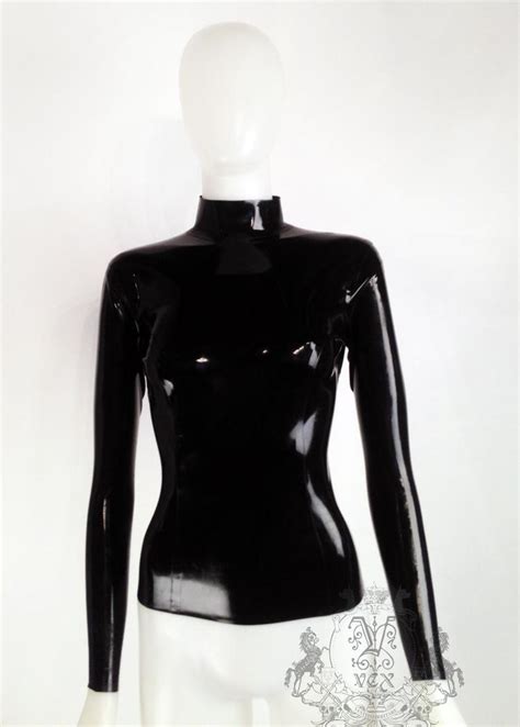 Long Sleeve Latex Rubber Top By Vex Clothing By Vexlatex On Etsy