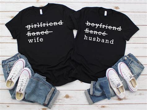 Husband And Wife Wedding Shirt Couples Shirts Engagement Etsy