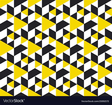 Yellow And Black Geometric Seamless Pattern Vector Image