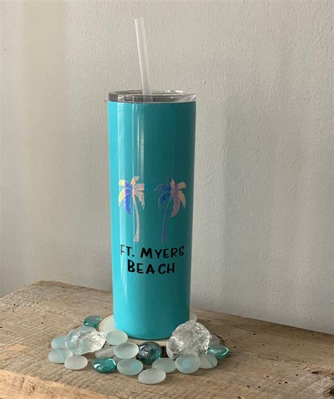 Personalized Vacation Tumbler With Straw Stainless Steel Etsy