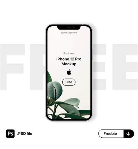 Free Iphone 12 Pro Mockup Front View Psd Omahpsd
