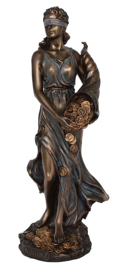 Tyche Statue Goddess Of Luck And Fortune Cold Cast Bronze Etsy