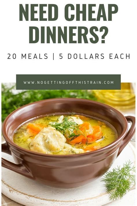 20 Dinners That Cost 5 Dollars Or Less Cheap Dinners Dinner Recipes