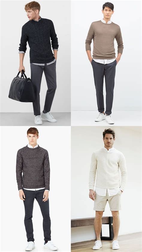 Mens Ways To Layer Between Summer And Autumn Lightweight Jumper Shirt