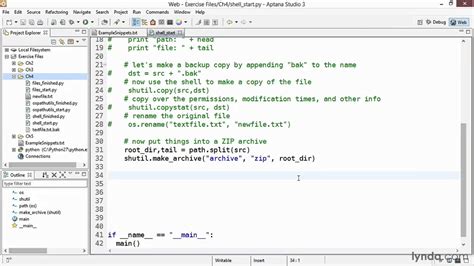 Similar to other programming languages, in python, conditional situations can be handled using if command. Python tutorial: Using file system shell methods | lynda ...
