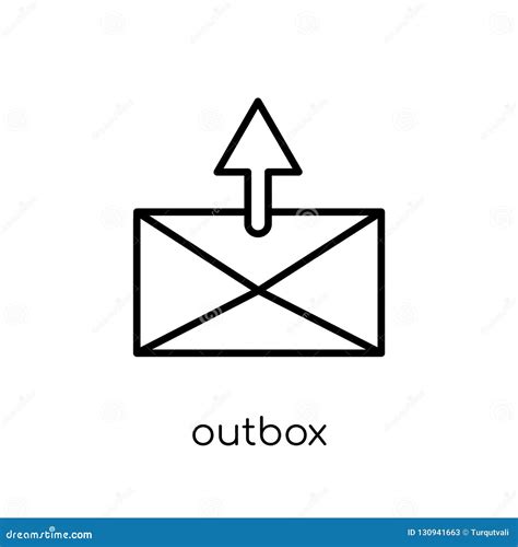 Outbox Icon From Communication Collection Stock Vector Illustration