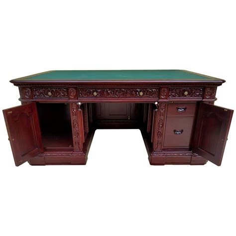 Mahogany Wood Resolute Desk Hand Carved Office Executive President Desk