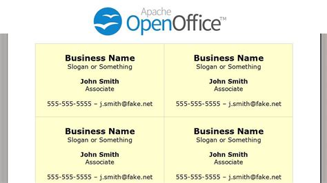 Open up your open office software, and select the drawing program. Openoffice Business Card Template - Professional Template