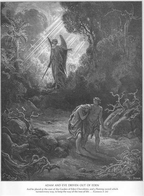 Gustave Doré Adam And Eve Driven Out Of Eden Genesis 3 Biblical