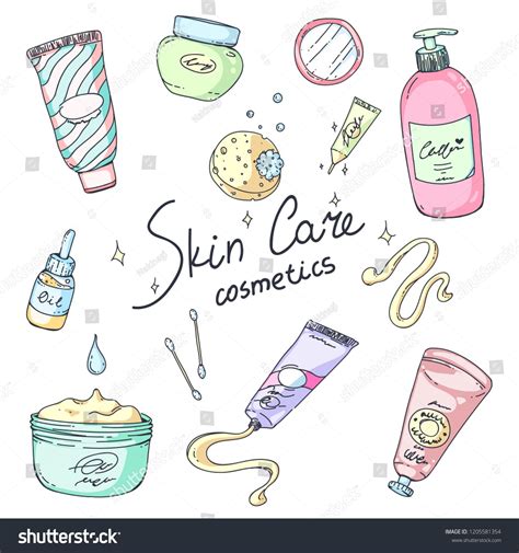 Skin Care Products Doodle Nuevo Skincare