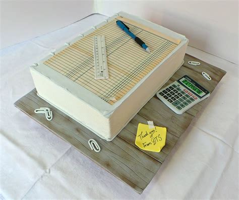 Maybe you would like to learn more about one of these? Accounting book themed thank you cake with fondant ...