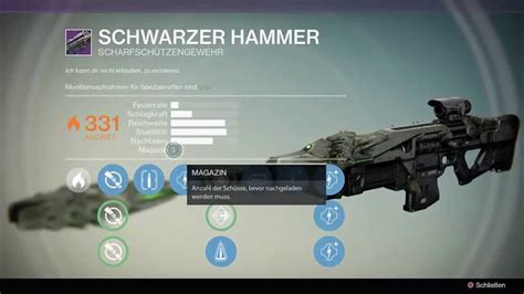 Destiny Black Hammer Schwarzer Hammer Sniper Vom Raid Crotas Ende