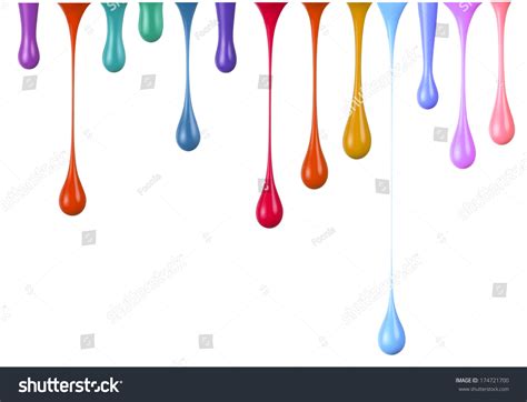 Multicolored Paint Drips Stock Photo Edit Now 174721700