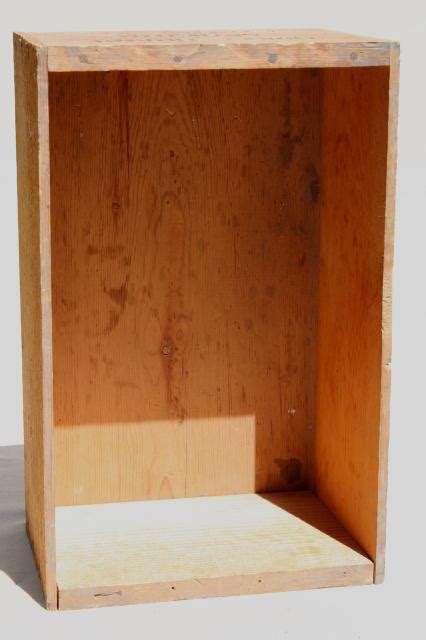 old wooden fruit crate, vintage wood packing shipping box ...