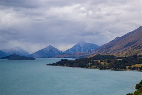 View Of Northern End Of Lake Wakatipu In The South Island New Zealand