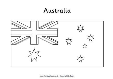 Australian Colouring in Flag | Flag coloring pages, Australia for kids