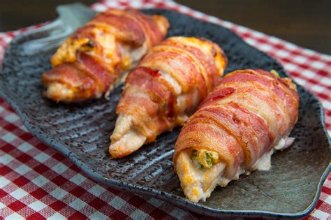 Bacon Wrapped Jalapeno Popper Stuffed Chicken Recipe On Closet Cooking